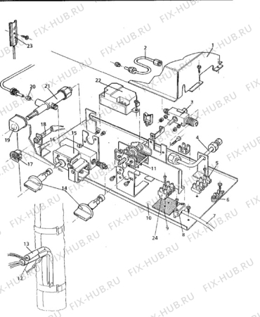 Взрыв-схема холодильника Electrolux RM2290 - Схема узла Electrical equipment